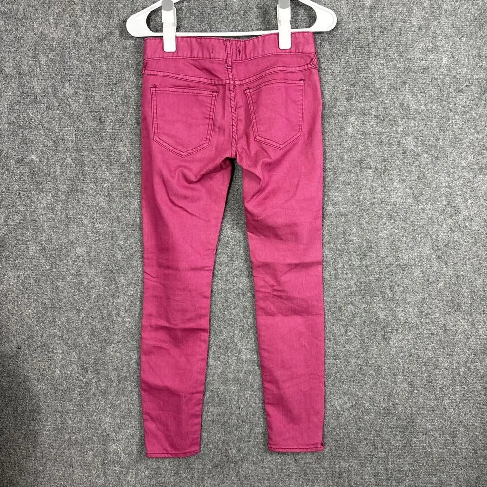 Free People Skinny Zip Ankle Jeans Womens Size 24 Pink